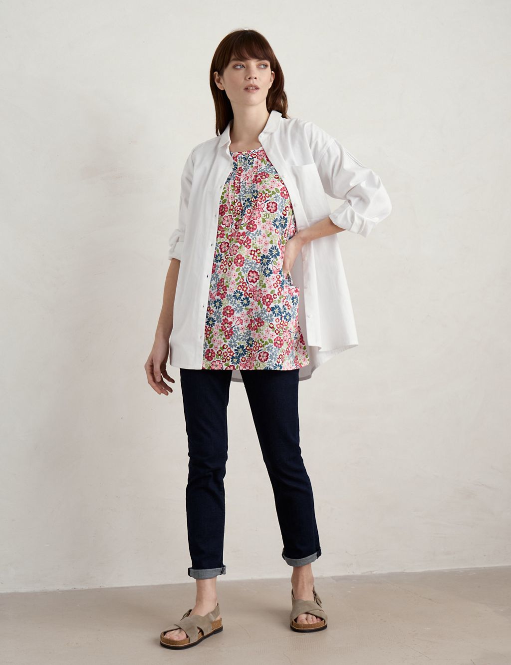 Pure Cotton Floral Tunic 3 of 5