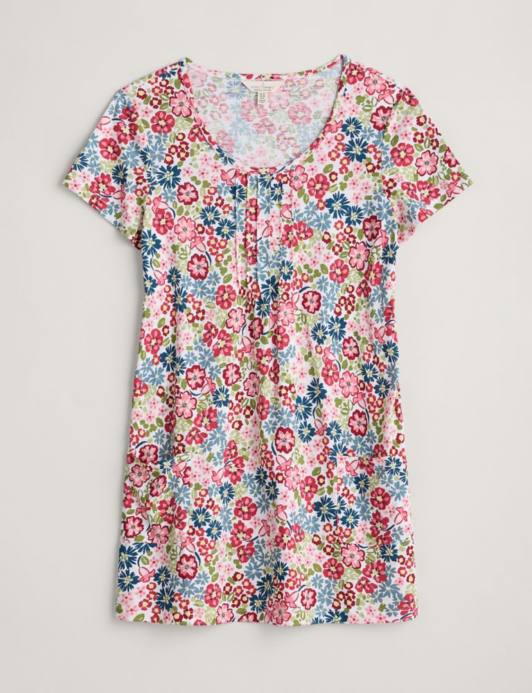 Pure Cotton Floral Tunic 2 of 5