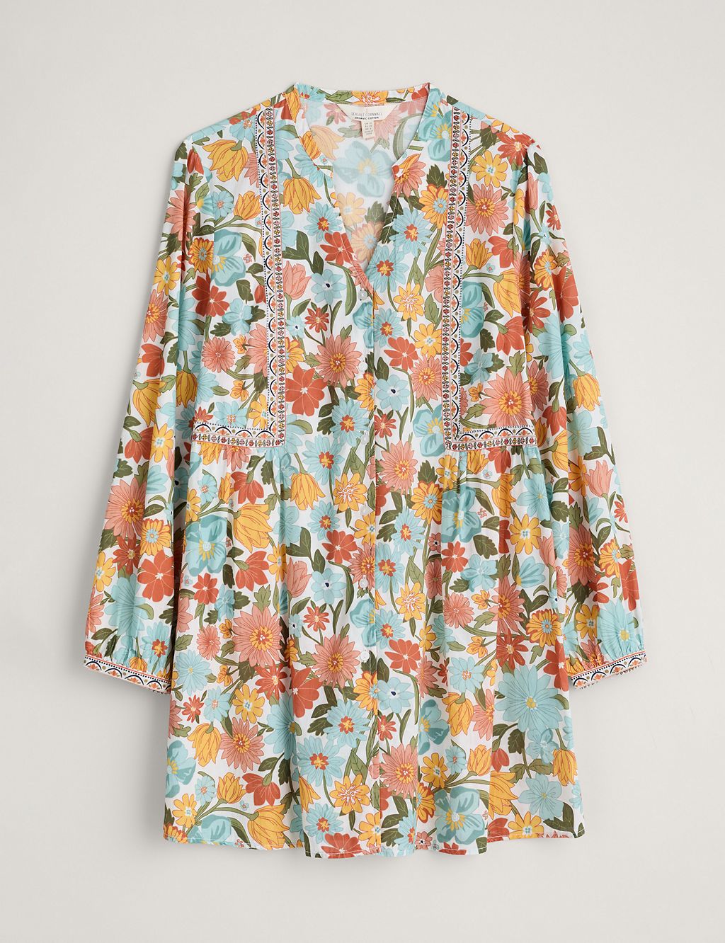 Pure Cotton Floral Tunic 1 of 5