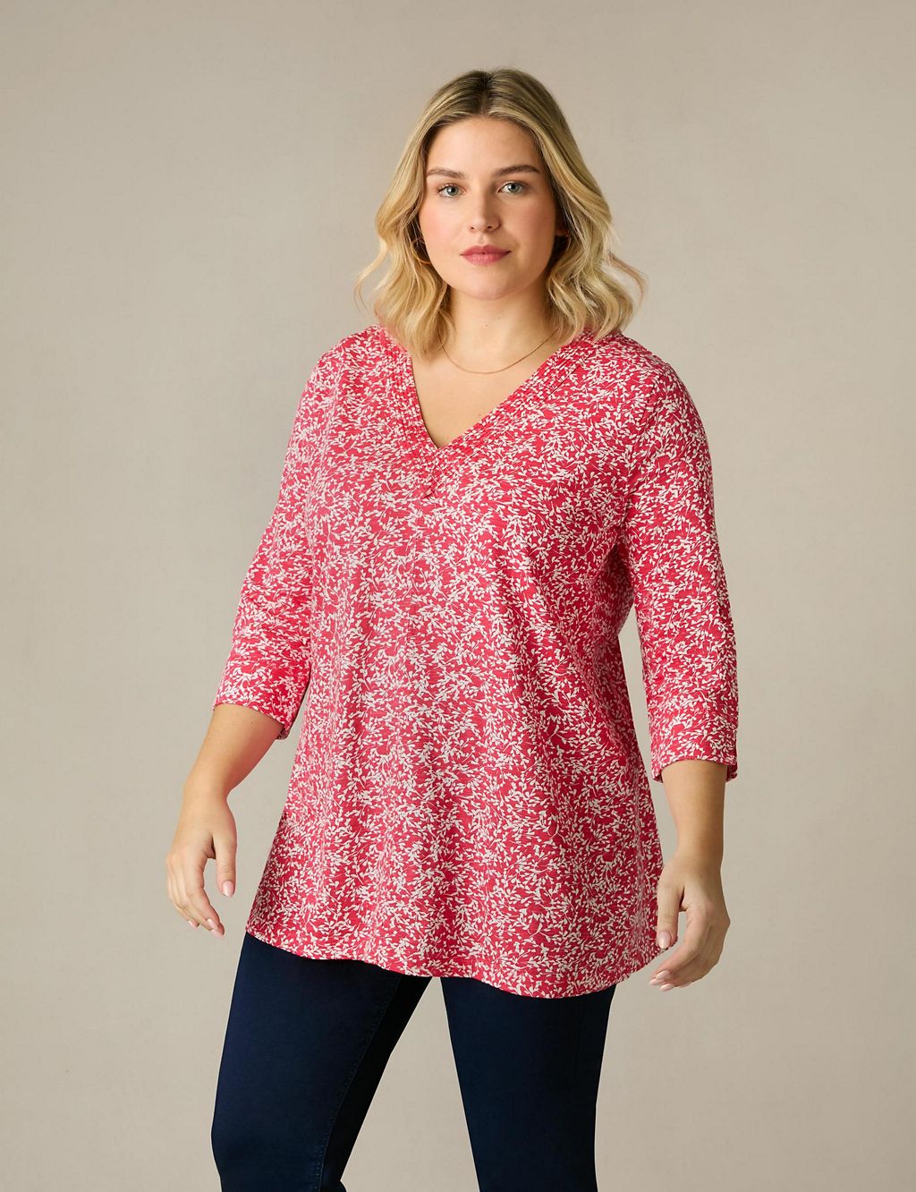 Pure Cotton Floral Tunic 3 of 8
