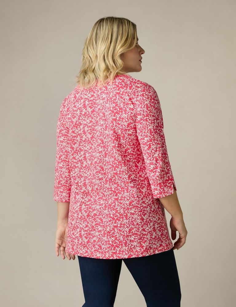 Pure Cotton Floral Tunic 5 of 8
