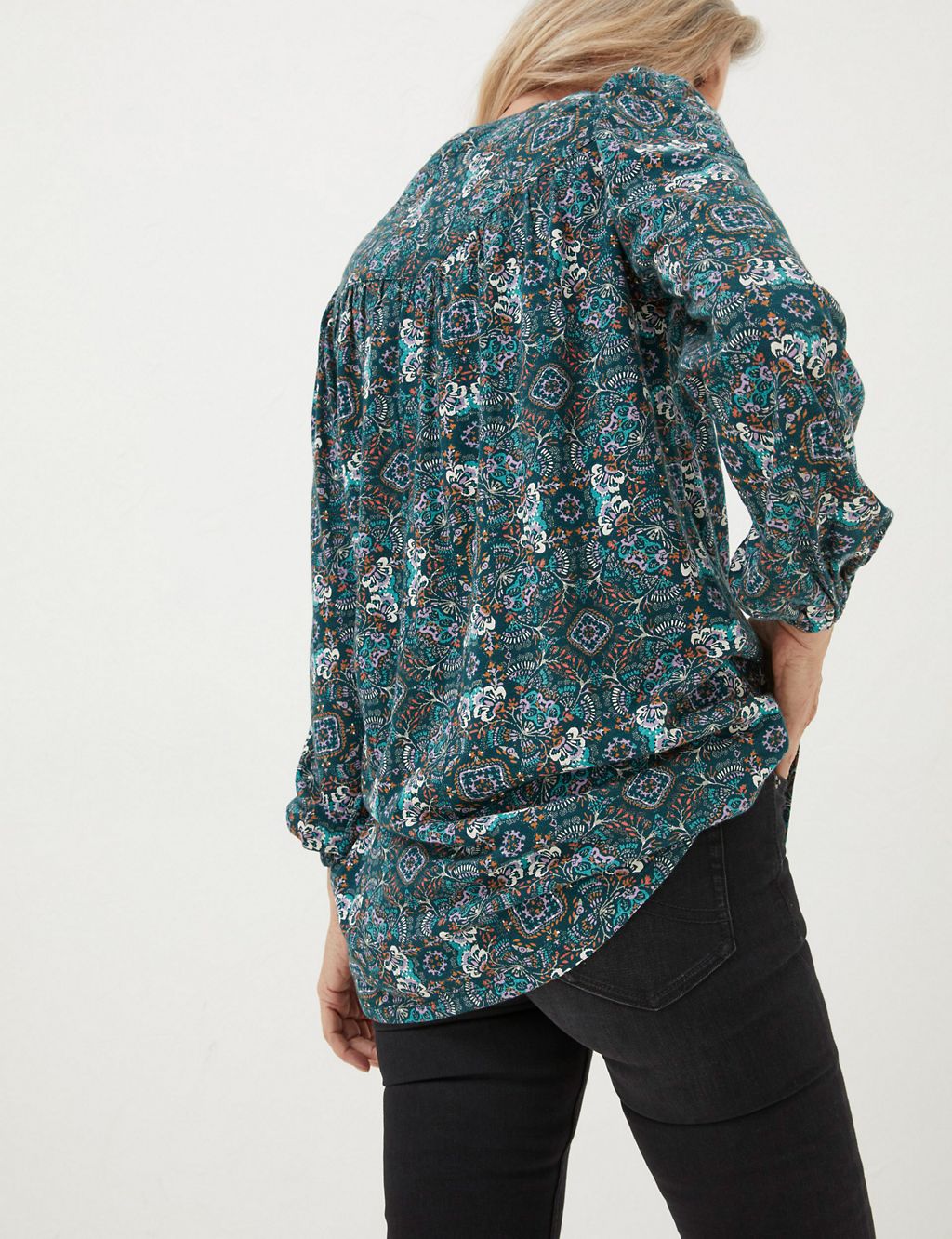 Pure Cotton Floral Tunic 2 of 6