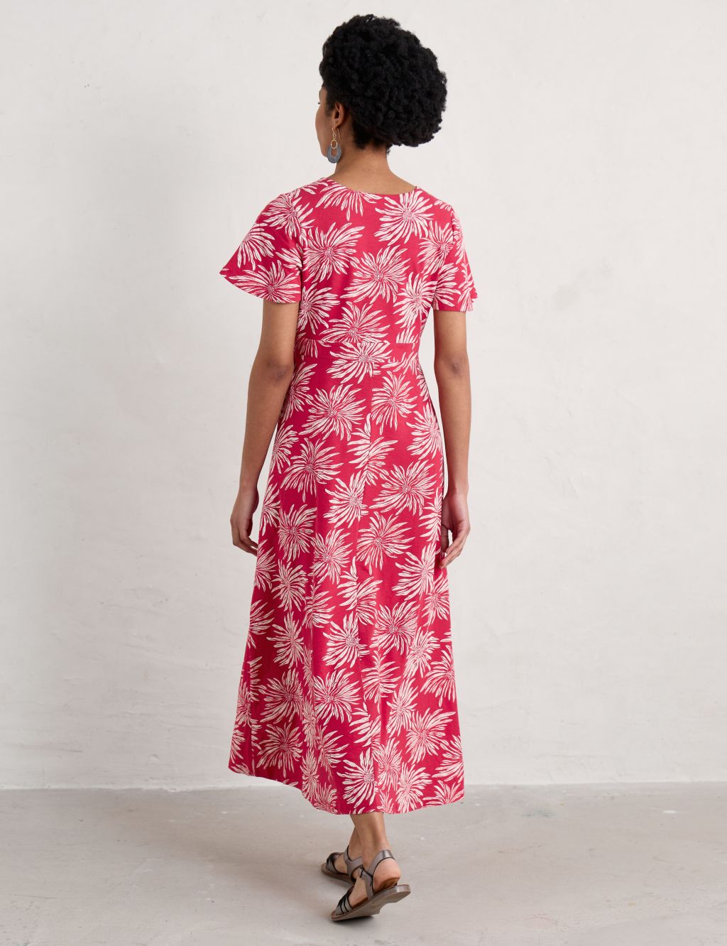 Pure Cotton Floral V-Neck Maxi Dress 4 of 5