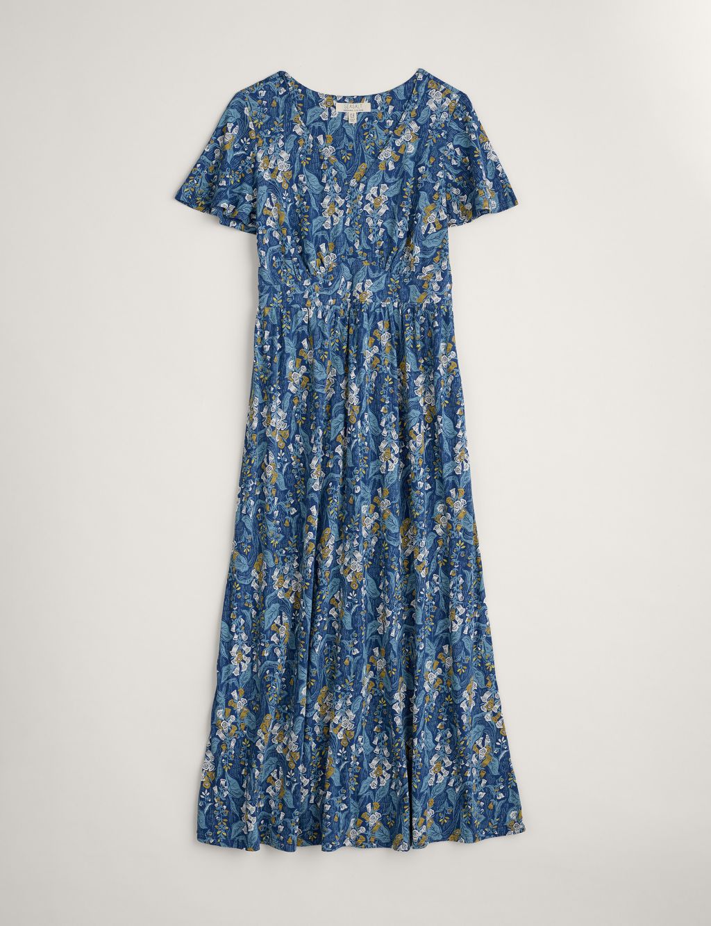 Pure Cotton Floral V-Neck Midaxi Dress 1 of 5