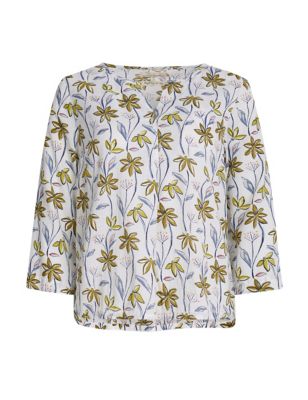 Pure Cotton Floral V-Neck Shell Top | Seasalt Cornwall | M&S