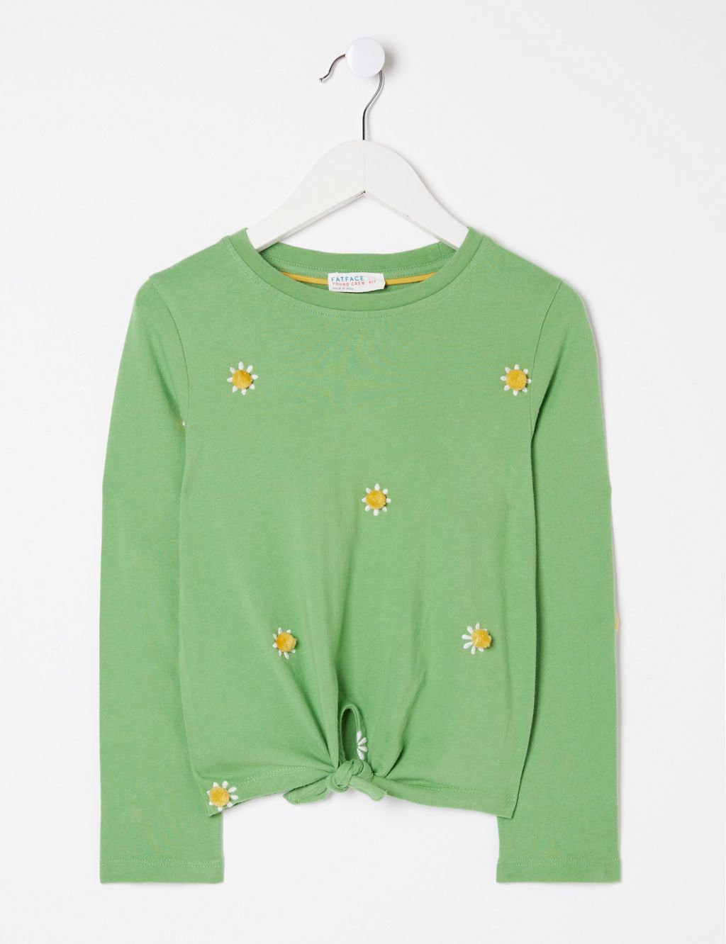 Pure Cotton Flower Embroidered T-Shirt 1 of 5