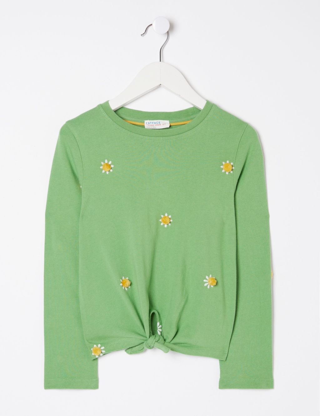 Pure Cotton Flower Embroidered T-Shirt 1 of 5