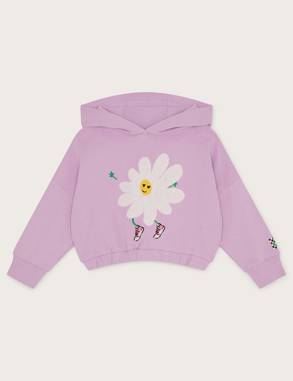 Pure Cotton Flower Graphic Hoodie (3-13 Yrs) 1 of 4