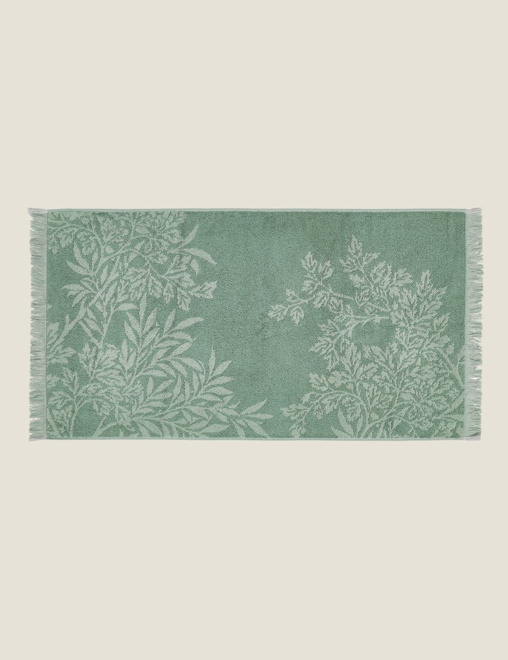 Pure Cotton Foliage Bath Mat William Morris At Home M&S