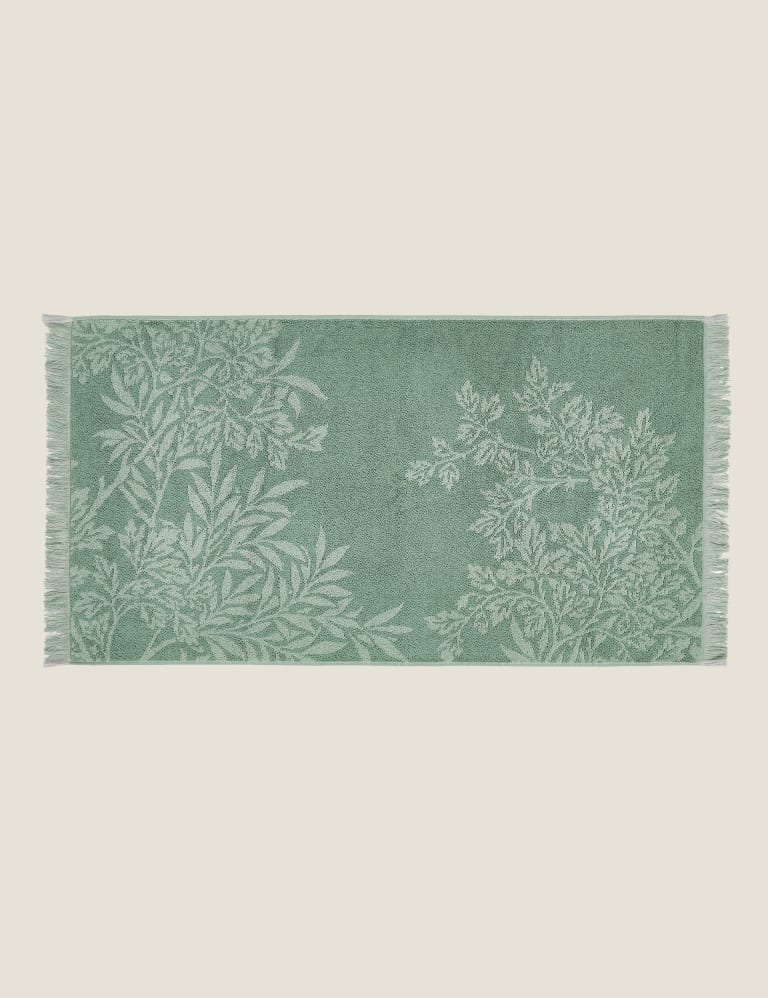 Pure Cotton Foliage Bath Mat William Morris At Home M&S