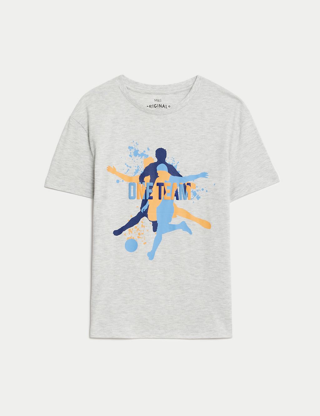 Pure Cotton Football Graphic T-Shirt (6-16 Yrs) 1 of 1