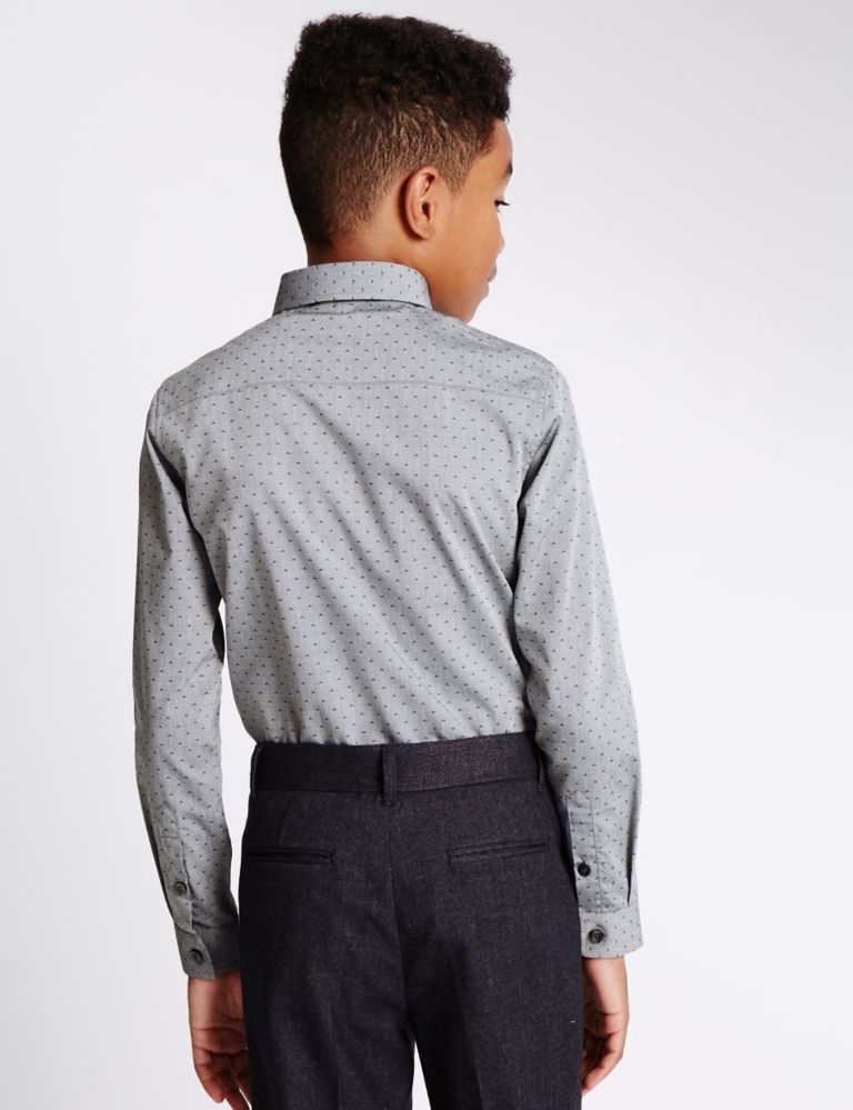 Pure Cotton Formal Shirt with Tie (5-14 Years) 3 of 4