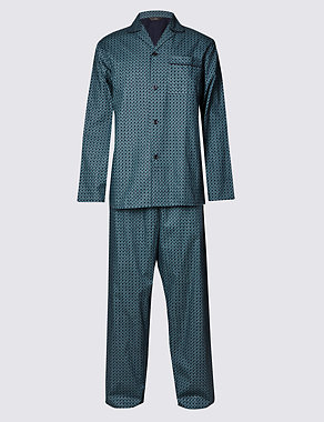 Pure Cotton Foulard Print Pyjama Set Image 2 of 5