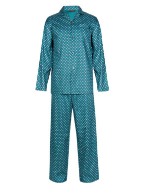Pure Cotton Foulard Print Pyjamas Image 2 of 4