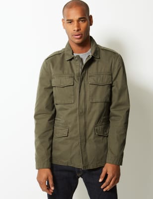 MILITARY JACKET ARMY GREEN SCARS