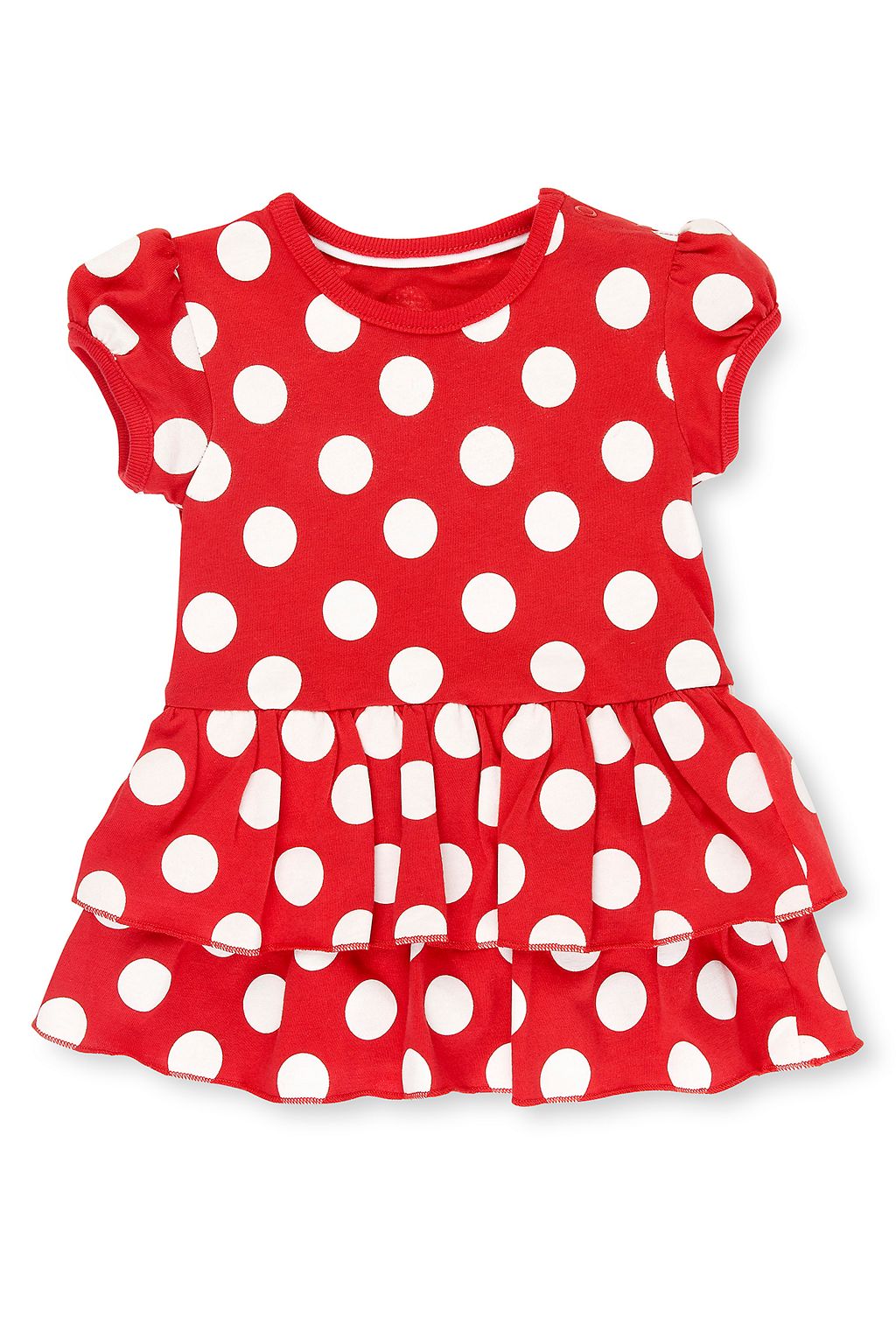 Pure Cotton Frill & Spotted All-in-One Dress 1 of 1