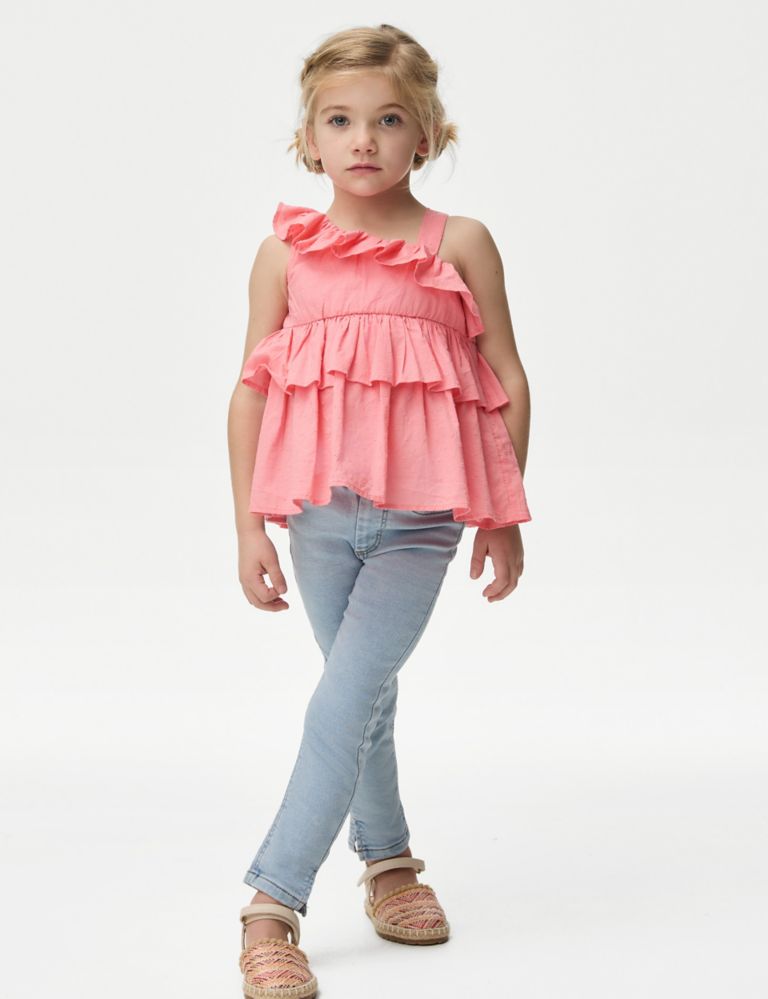 Pure Cotton Frill Blouse (2-8 Yrs) 4 of 6