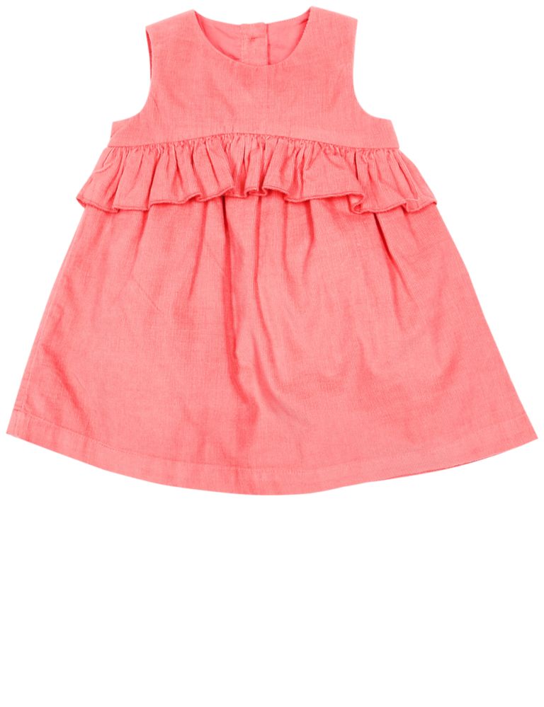 Pure Cotton Frill Pinny Baby Dress 4 of 5