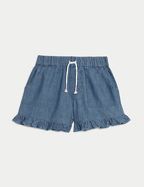 Pure Cotton Frill Shorts (2-8 Yrs) Image 2 of 5