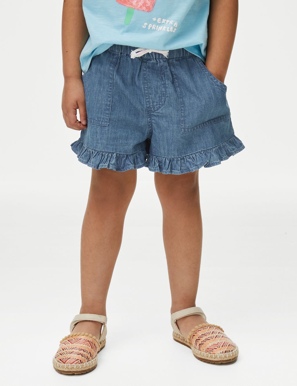 Pure Cotton Frill Shorts (2-8 Yrs) 4 of 5