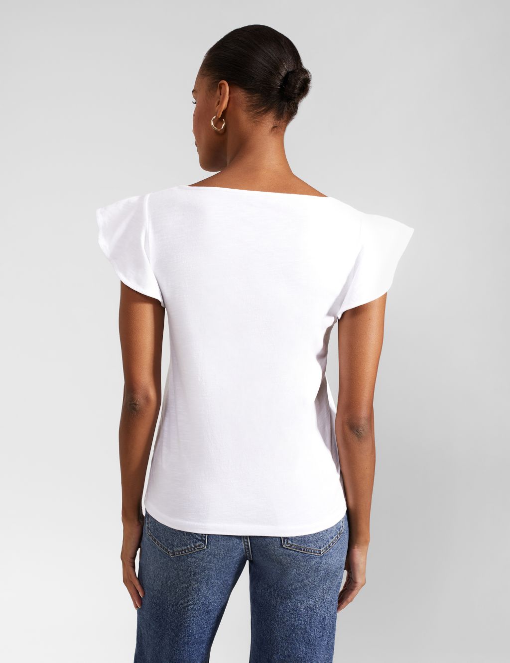 Pure Cotton Frill Sleeve Top 2 of 5