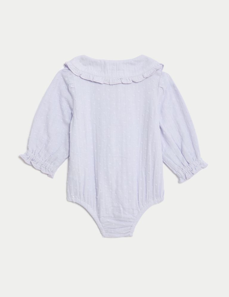 Pure Cotton Frilled Romper (7lbs-1 Yrs) 3 of 7