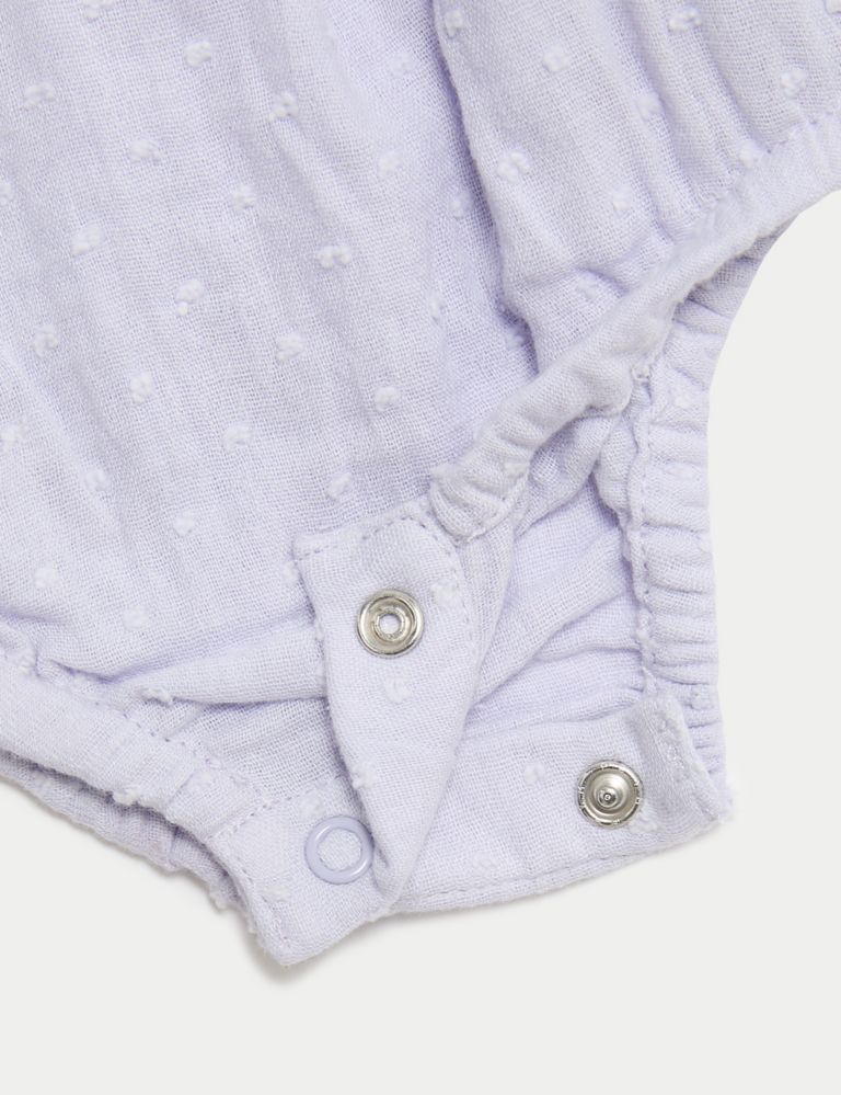 Pure Cotton Frilled Romper (7lbs-1 Yrs) 4 of 7