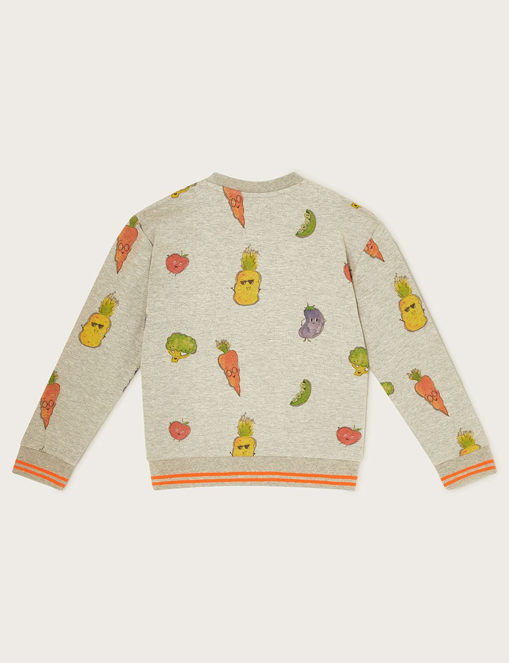 Pure Cotton Fruit & Veg Print Sweatshirt (3-13 Yrs) 1 of 3
