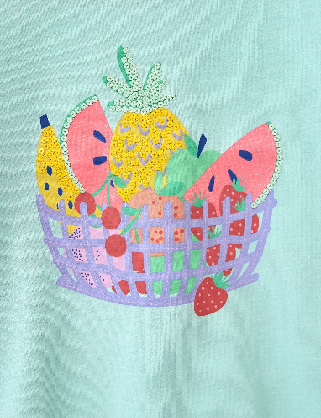 Pure Cotton Fruit Basket Print T-Shirt (3-12 Yrs) 4 of 4