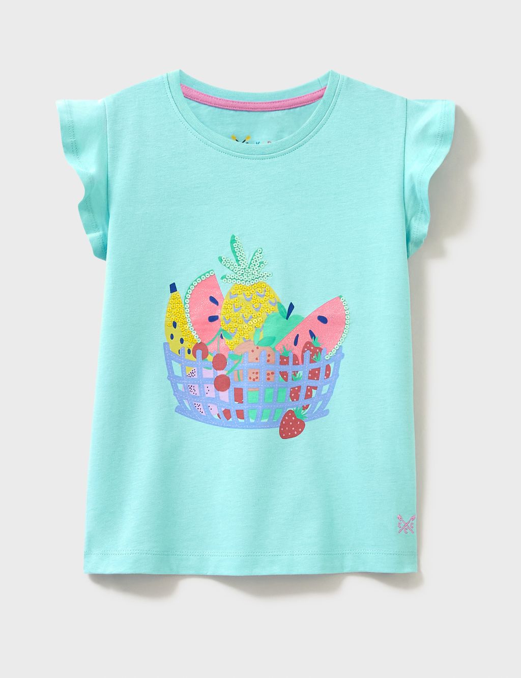 Pure Cotton Fruit Basket Print T-Shirt (3-12 Yrs) 1 of 4
