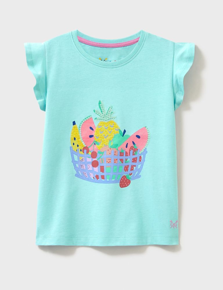 Pure Cotton Fruit Basket Print T-Shirt (3-12 Yrs) 2 of 4