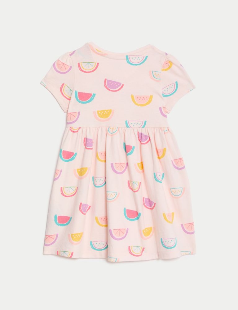 Pure Cotton Fruit Dress (0-3 Yrs) 3 of 5