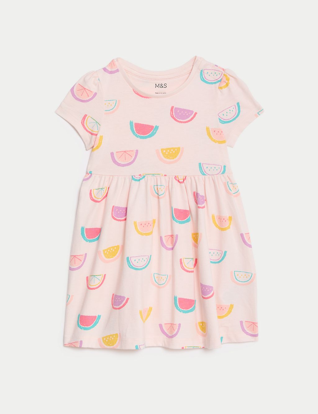 Pure Cotton Fruit Dress (0-3 Yrs) 1 of 5