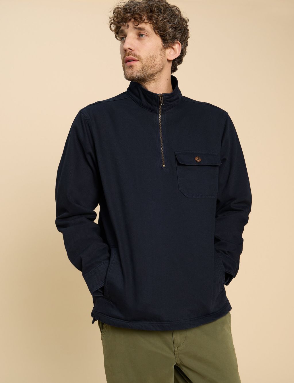 Pure Cotton Funnel Neck Jacket 3 of 6