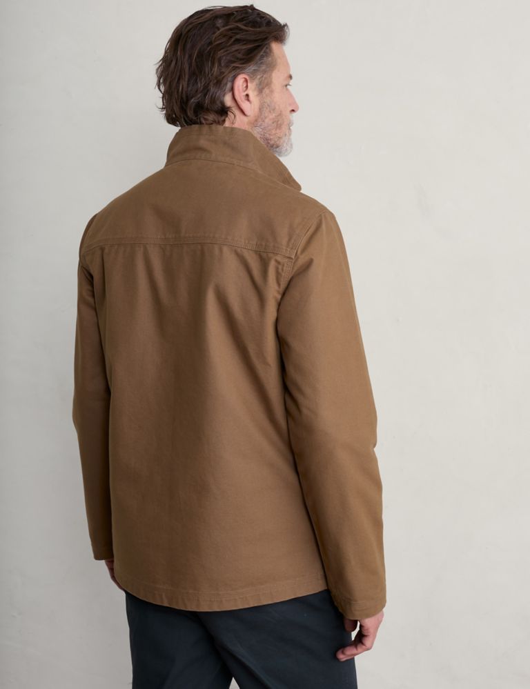 Pure Cotton Funnel Neck Utility Jacket 4 of 5