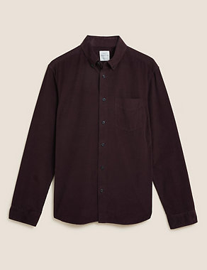 Pure Cotton Garment Dyed Corduroy Shirt Image 2 of 5