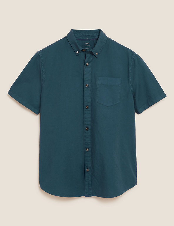 Pure Cotton Garment Dyed Oxford Shirt Image 1 of 1