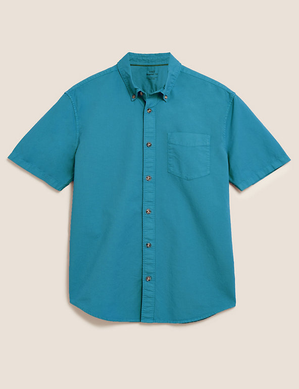 Pure Cotton Garment Dyed Oxford Shirt Image 1 of 1