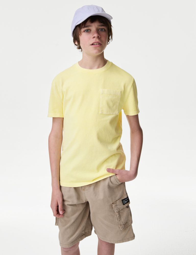 Pure Cotton Garment Dyed T-Shirt (6-16 Yrs) 1 of 5