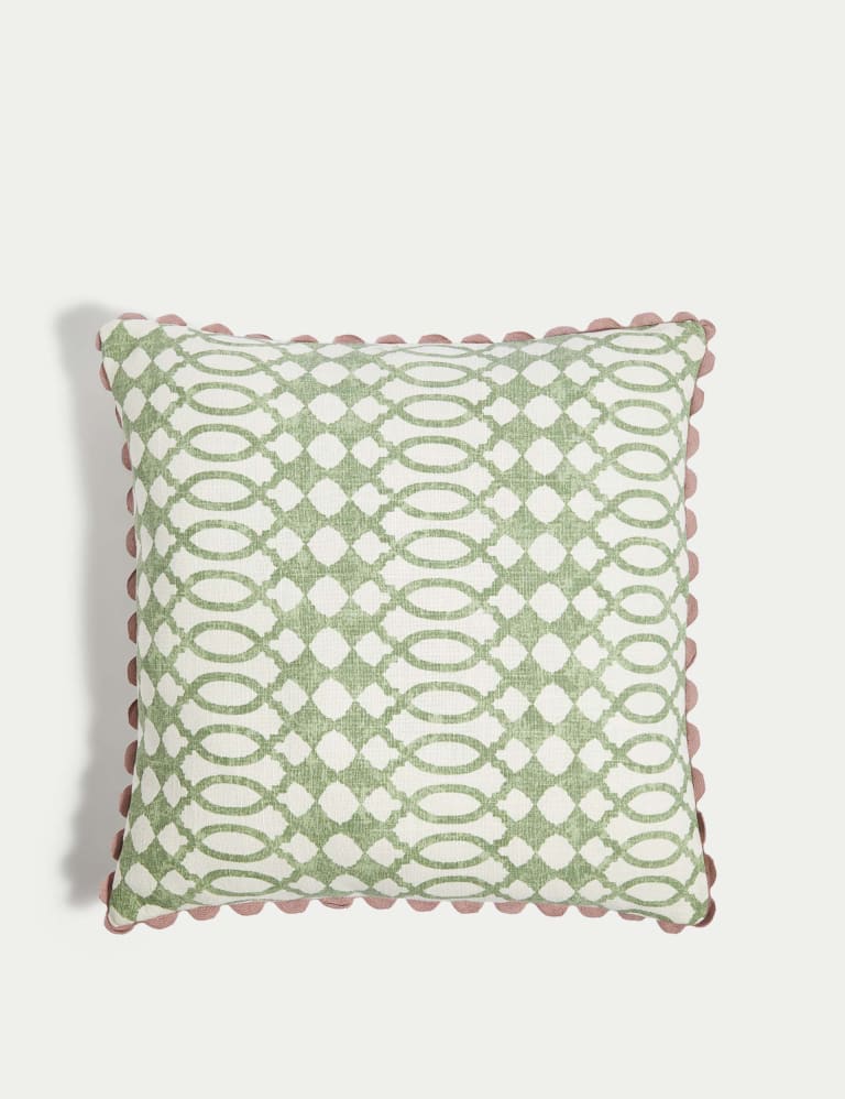 Pure Cotton Geometric Cushion 1 of 6