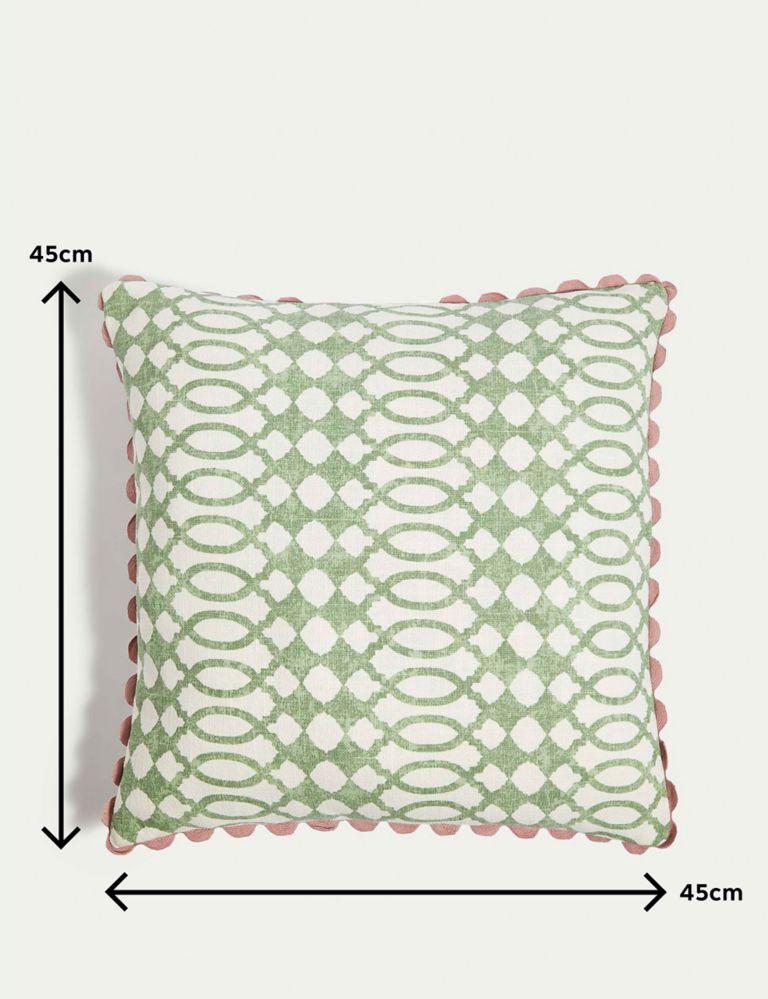 Pure Cotton Geometric Cushion 6 of 6