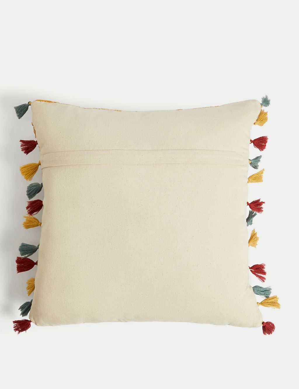 Pure Cotton Geometric Embroidered Cushion 2 of 4