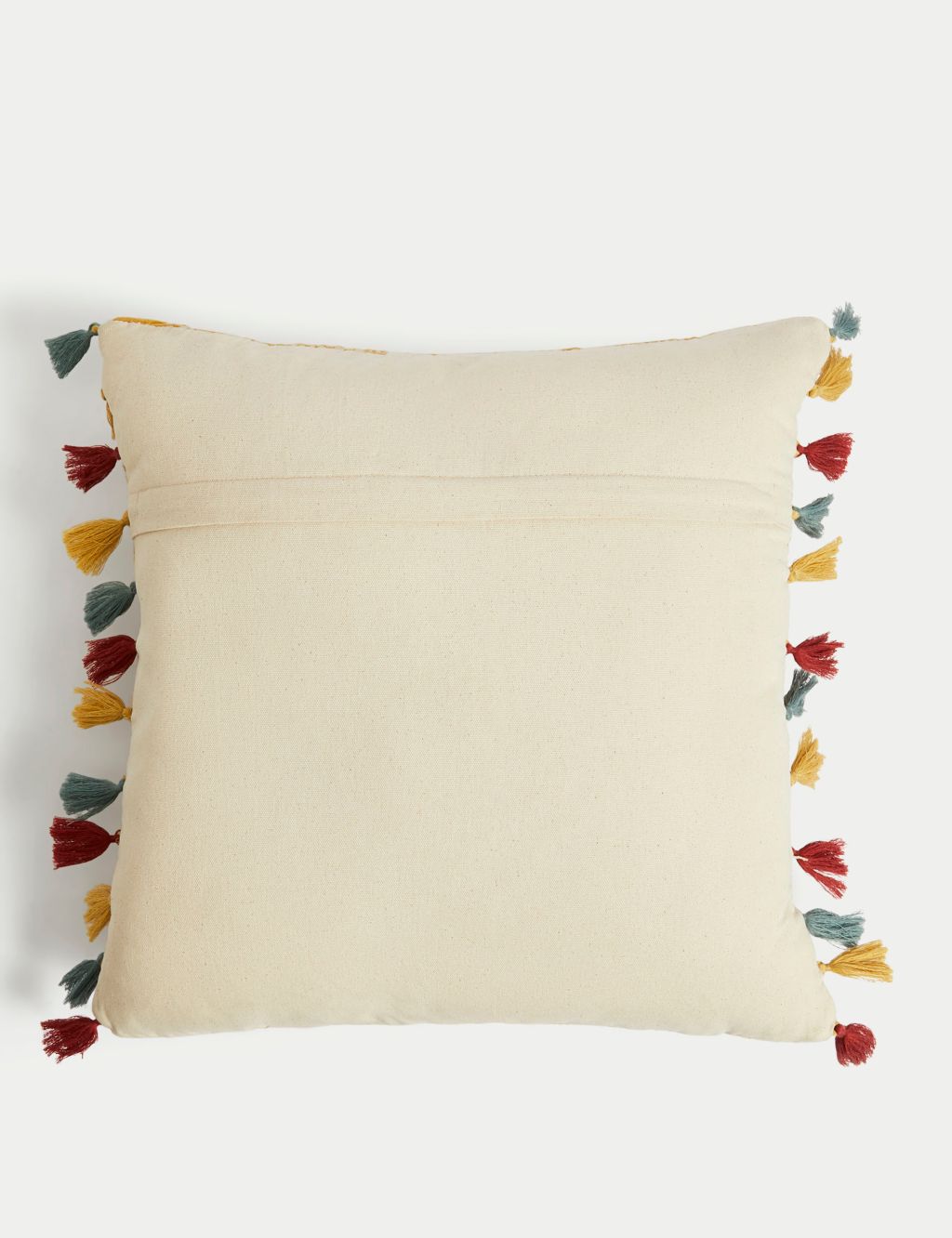 Pure Cotton Geometric Embroidered Cushion 2 of 5