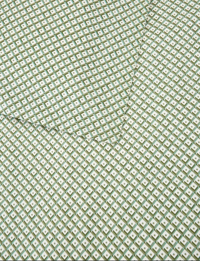 Pure Cotton Geometric Print Bedding Set 4 of 4