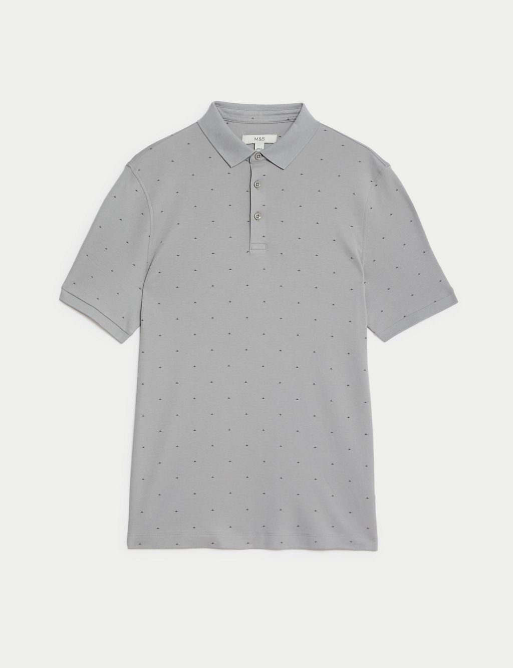 Pure Cotton Geometric Print Polo Shirt 1 of 5