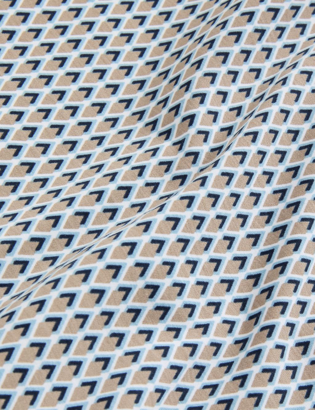 Pure Cotton Geometric Print Polo Shirt 5 of 7
