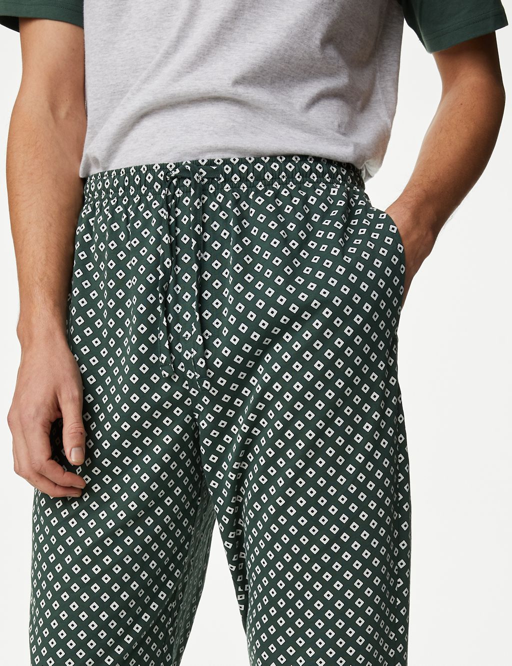 Pure Cotton Geometric Print Pyjama Set 4 of 6