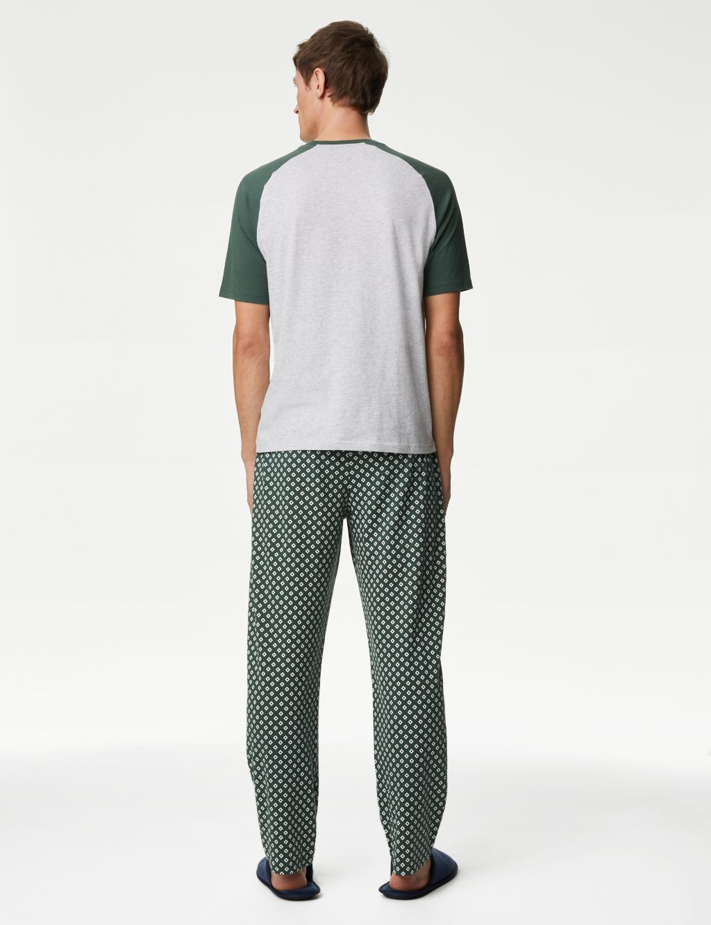 Pure Cotton Geometric Print Pyjama Set 5 of 6