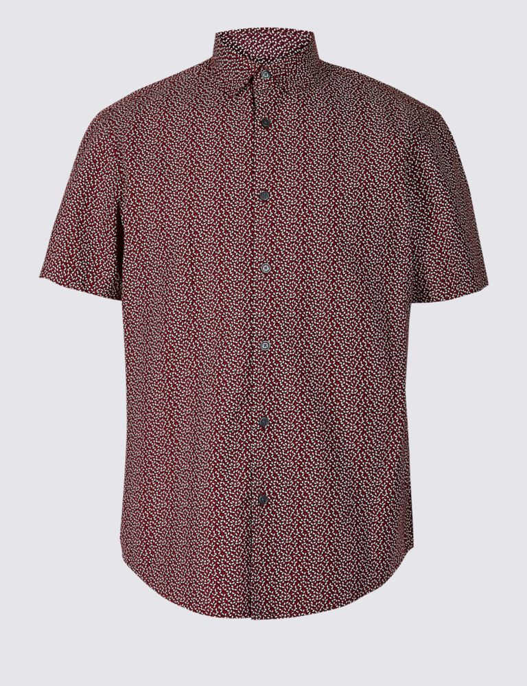Pure Cotton Geometric Print Shirt 2 of 5