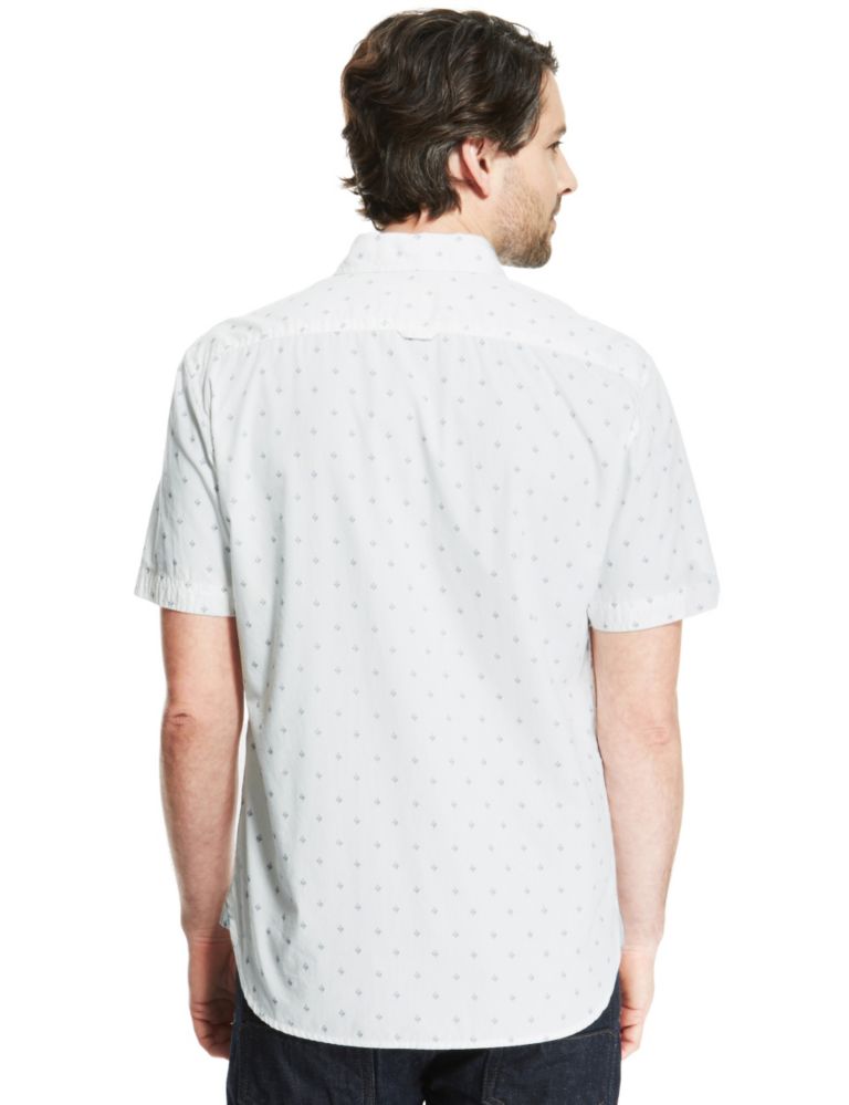 Pure Cotton Geometric Print Shirt 3 of 3